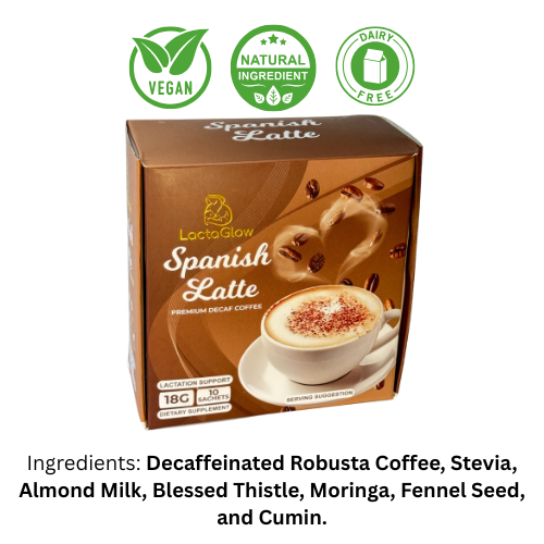 LactaGlow Lactation Coffee for Breastfeeding Moms - 1 box (10 sachet)